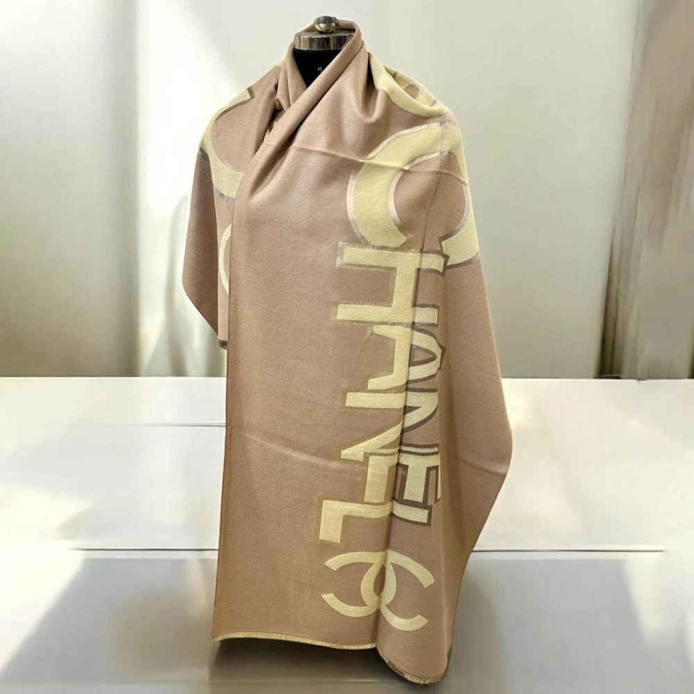 Chanel Designer Beige Woolen Stole-1