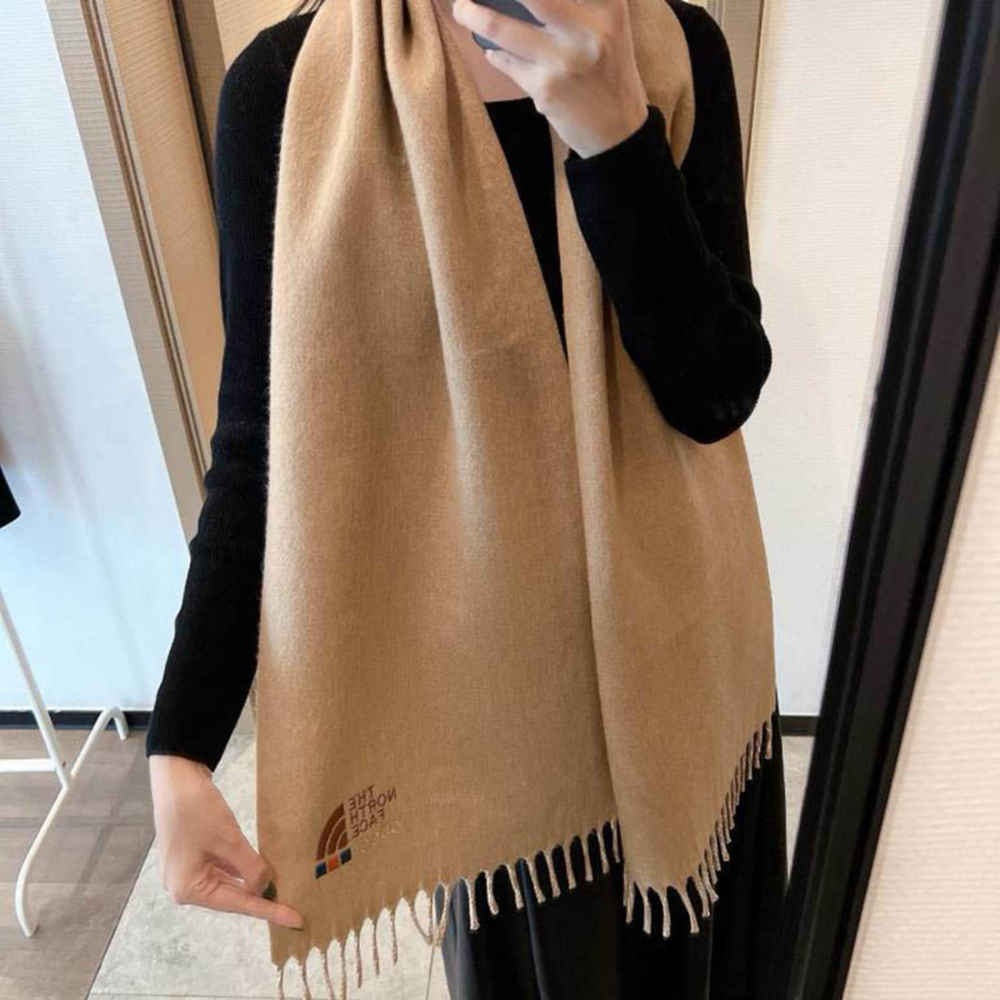 Gucci X North Face Beige Woolen Stole-thumb-2