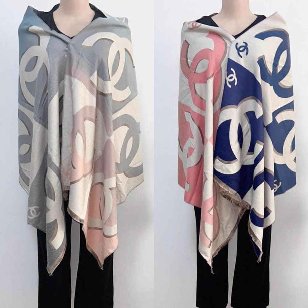 Chanel Designer Pink Woolen Stole-thumb-2