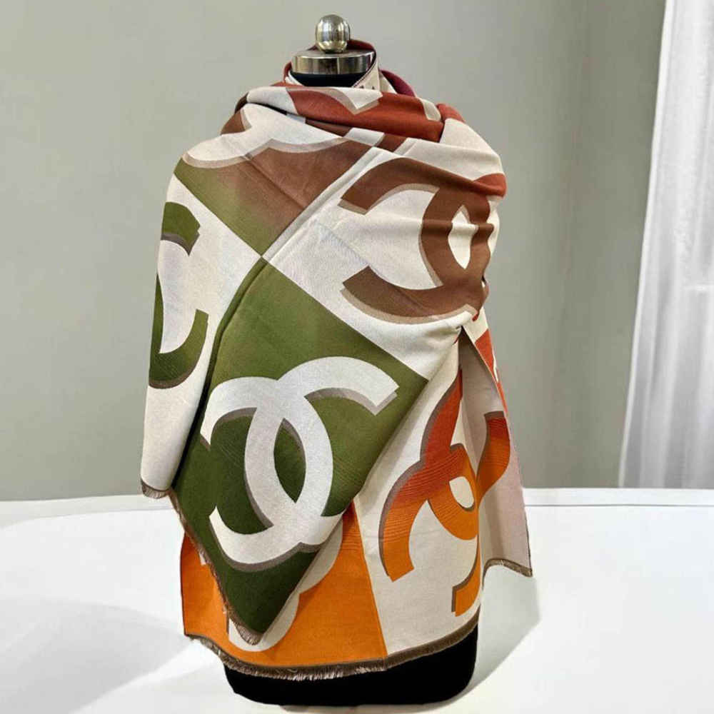 Chanel Designer Brown Woolen Stole-1