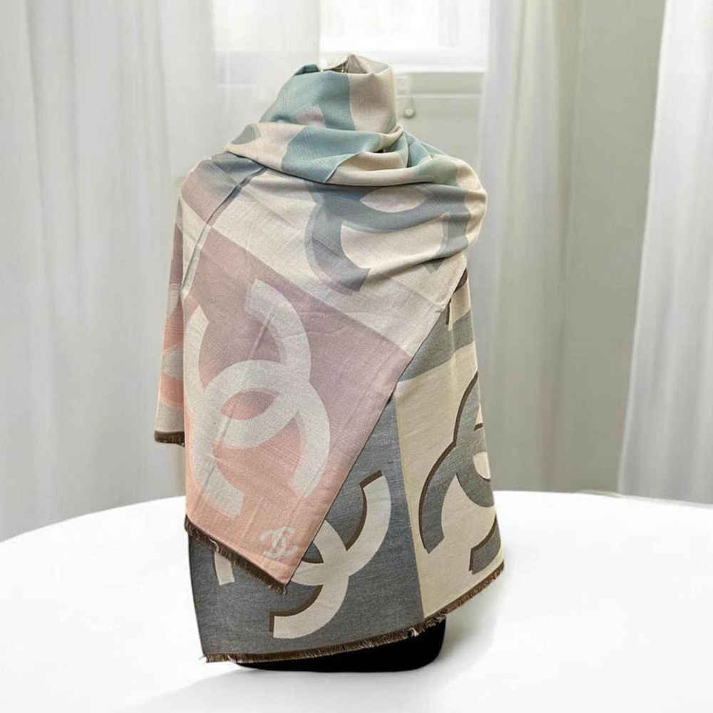 Chanel Designer Grey Woolen Stole-1