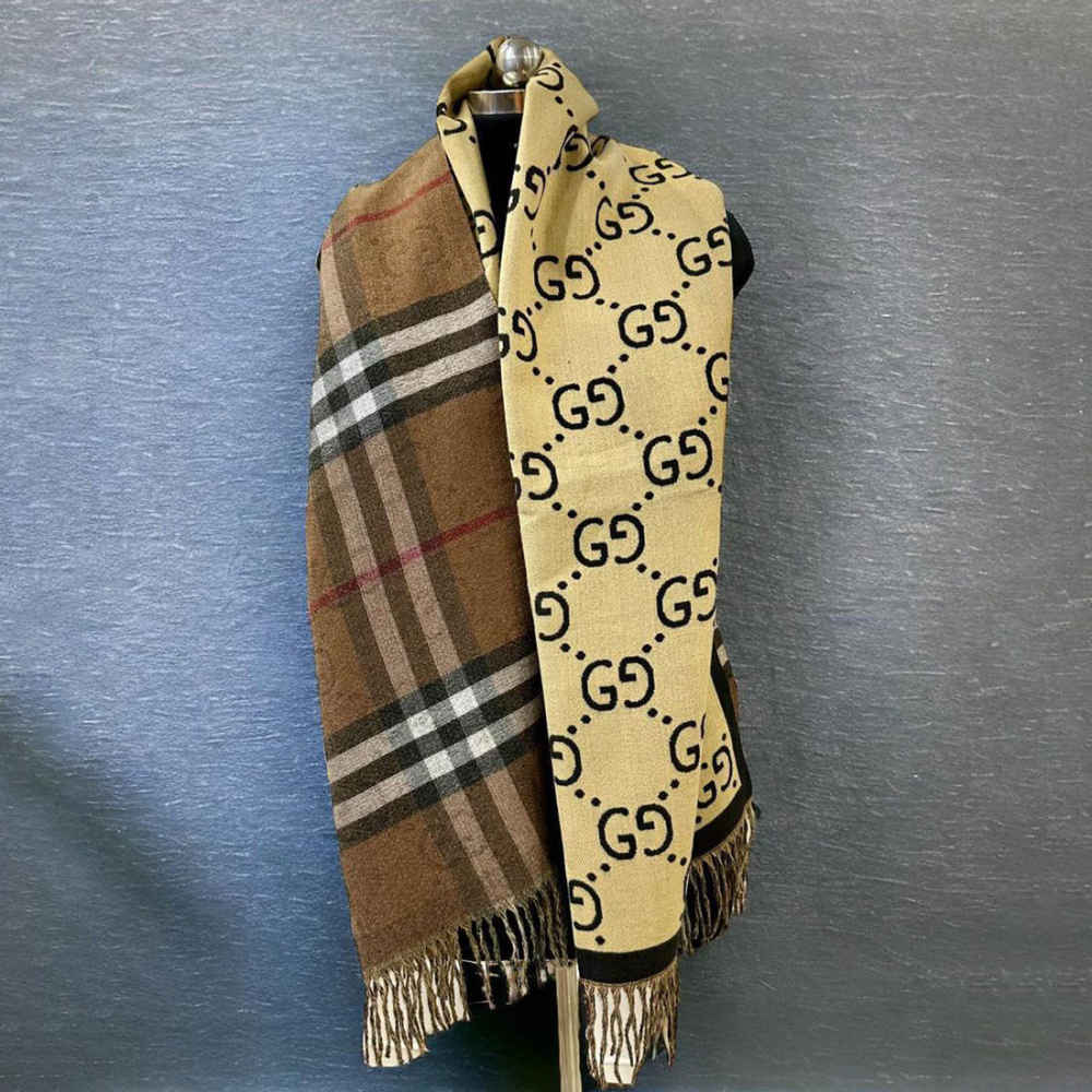Gucci x Burberry Beige Cashmere Stole-1
