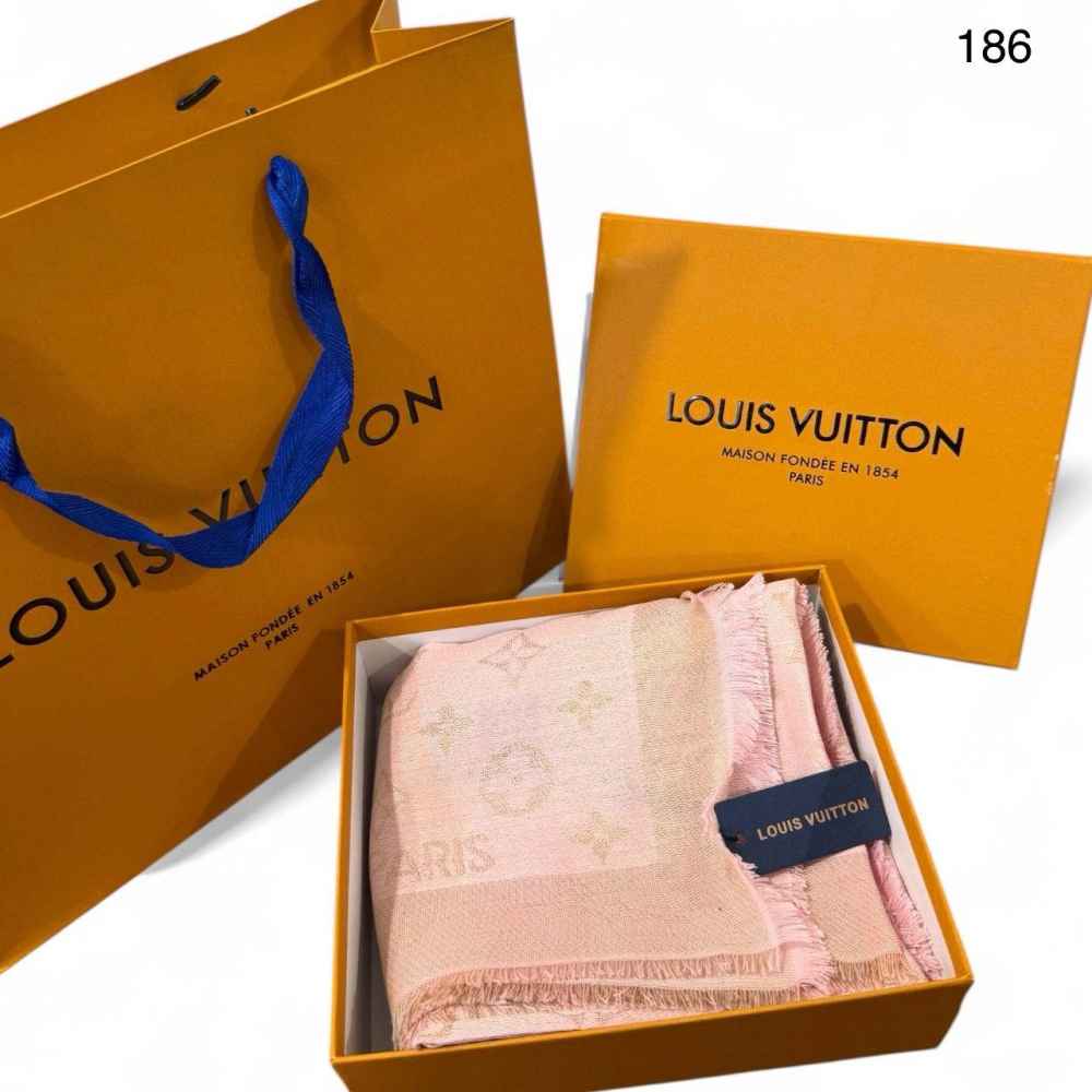 Louis Vuitton Reversible Pink Shine Monogram Shawl-thumb-1