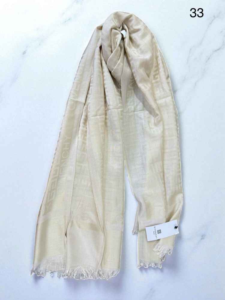 Givenchy Premium Quality Cream Reversible Woollen Stole-thumb-1
