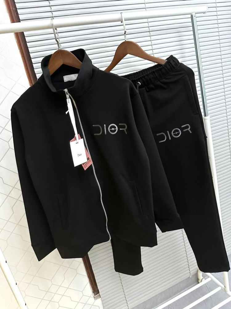 Christian Dior Embroidered logo Black Premium Tracksuit-2