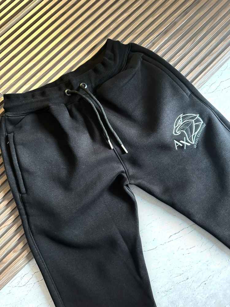 Armani Exchange Black Premium Quality Warm Track Pant-2