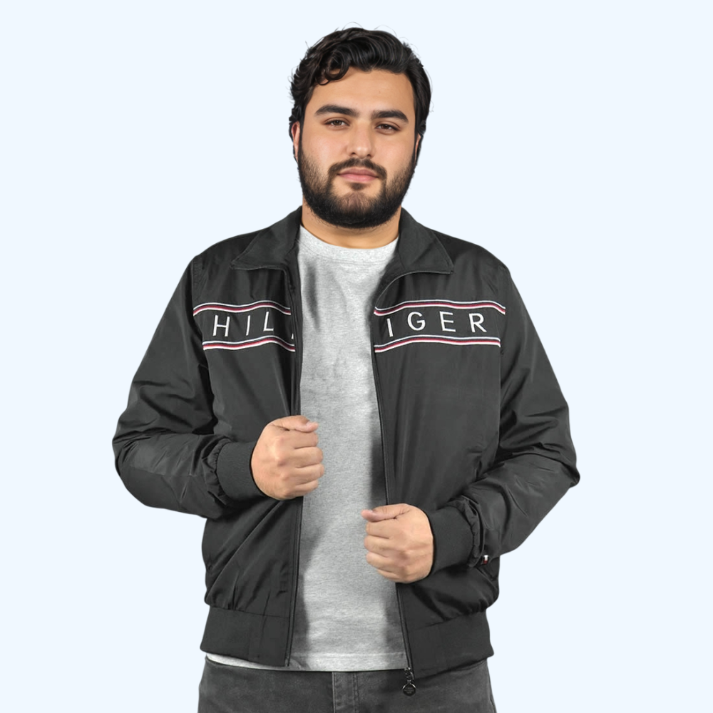 Tommy Hilfiger Embroidered logo Black Premium Jacket-thumb-1