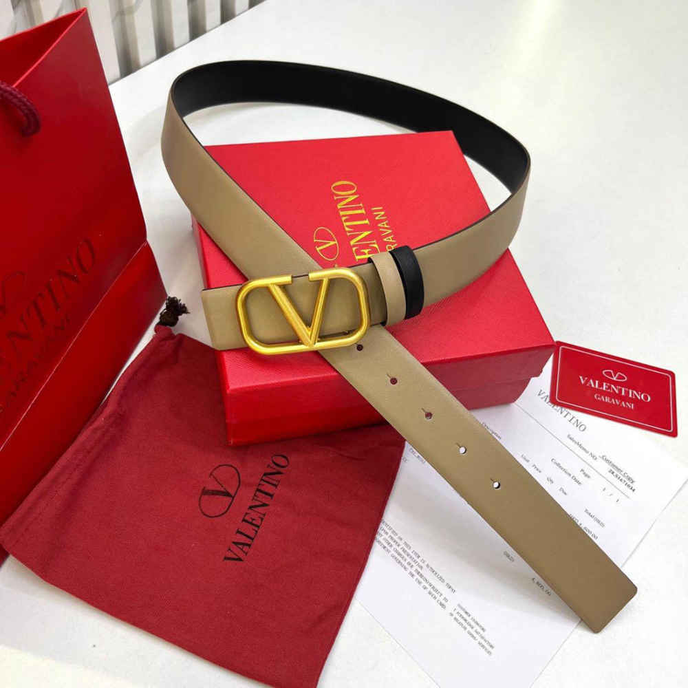 Valentino Beige Premium Quality Belt-thumb-0