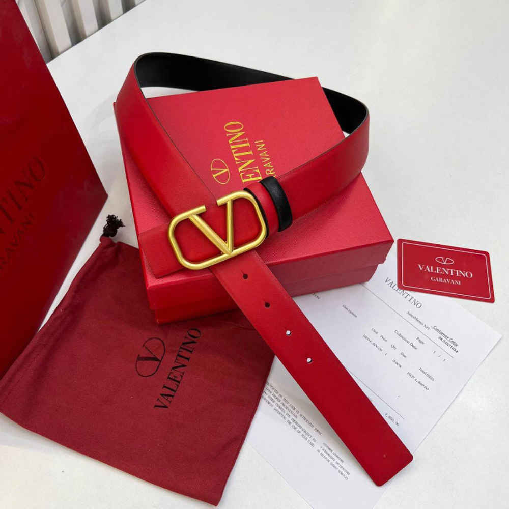 Valentino Red Premium Quality Belt-thumb-0