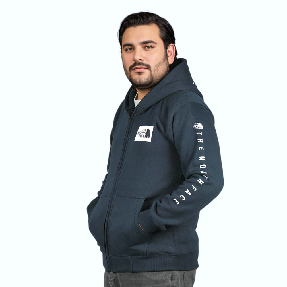 The North Face Blue Premium Quality Hoodie-thumb-3