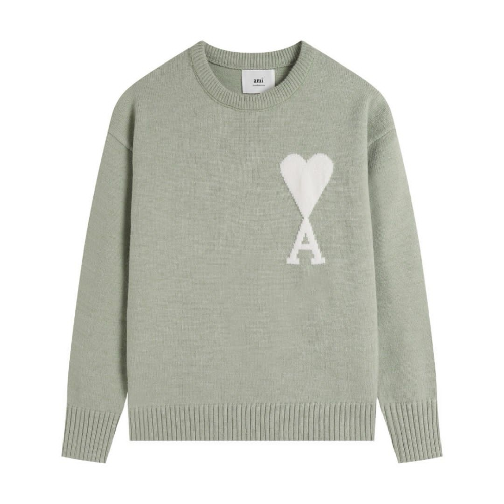 Ami Paris Ami Paris Green Crewneck Pullover-thumb-0