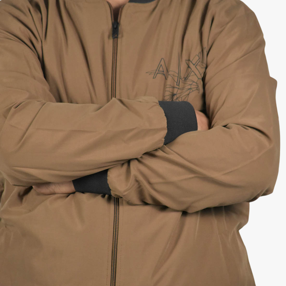 Armani Exchange Eagle Print Brown Premium Jacket-3
