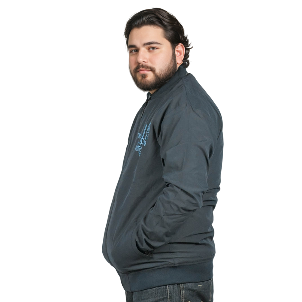 Armani Exchange Eagle Print Blue Premium Jacket-thumb-2