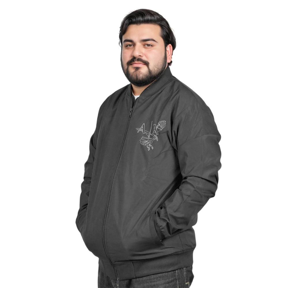 Armani Exchange Eagle Print Black Premium Jacket-thumb-1