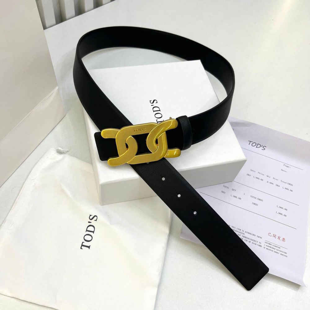 Tod's Black Premium Quality Belt-thumb-0