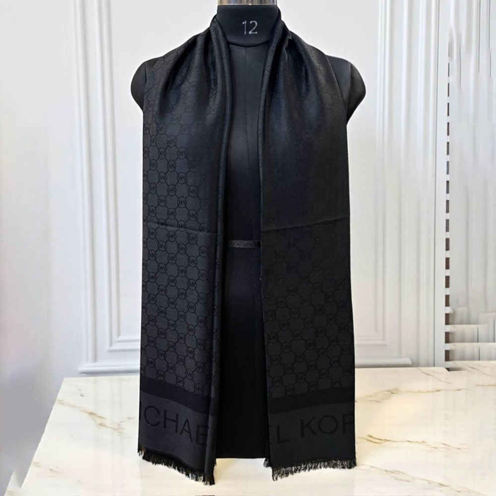 Michael Kors Black Semi Woolen Stole-thumb-0