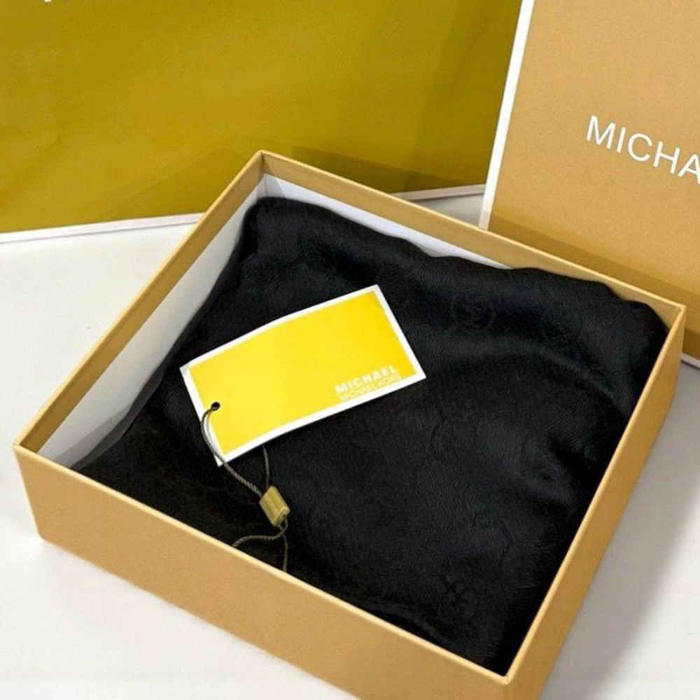 Michael Kors Black Semi Woolen Stole-thumb-1