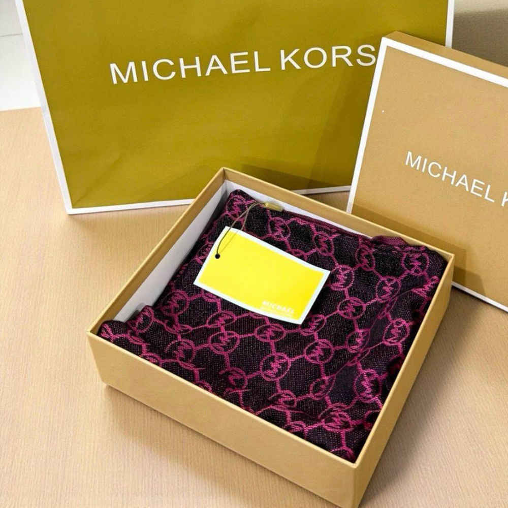 Michael Kors Pink Semi Woolen Stole-thumb-1