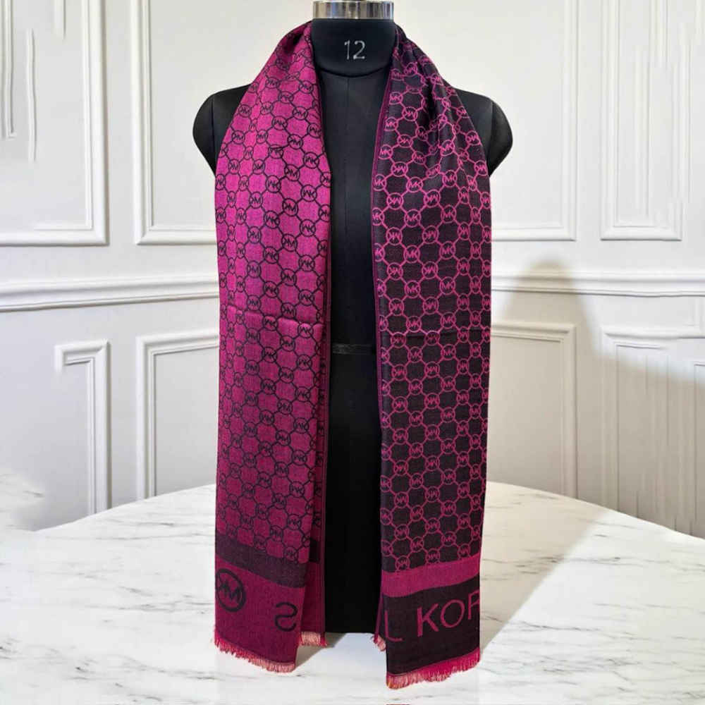 Michael Kors Pink Semi Woolen Stole-thumb-0