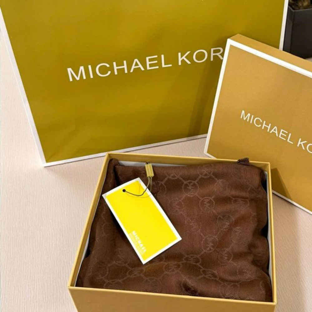 Michael Kors Brown Semi Woolen Stole-thumb-1