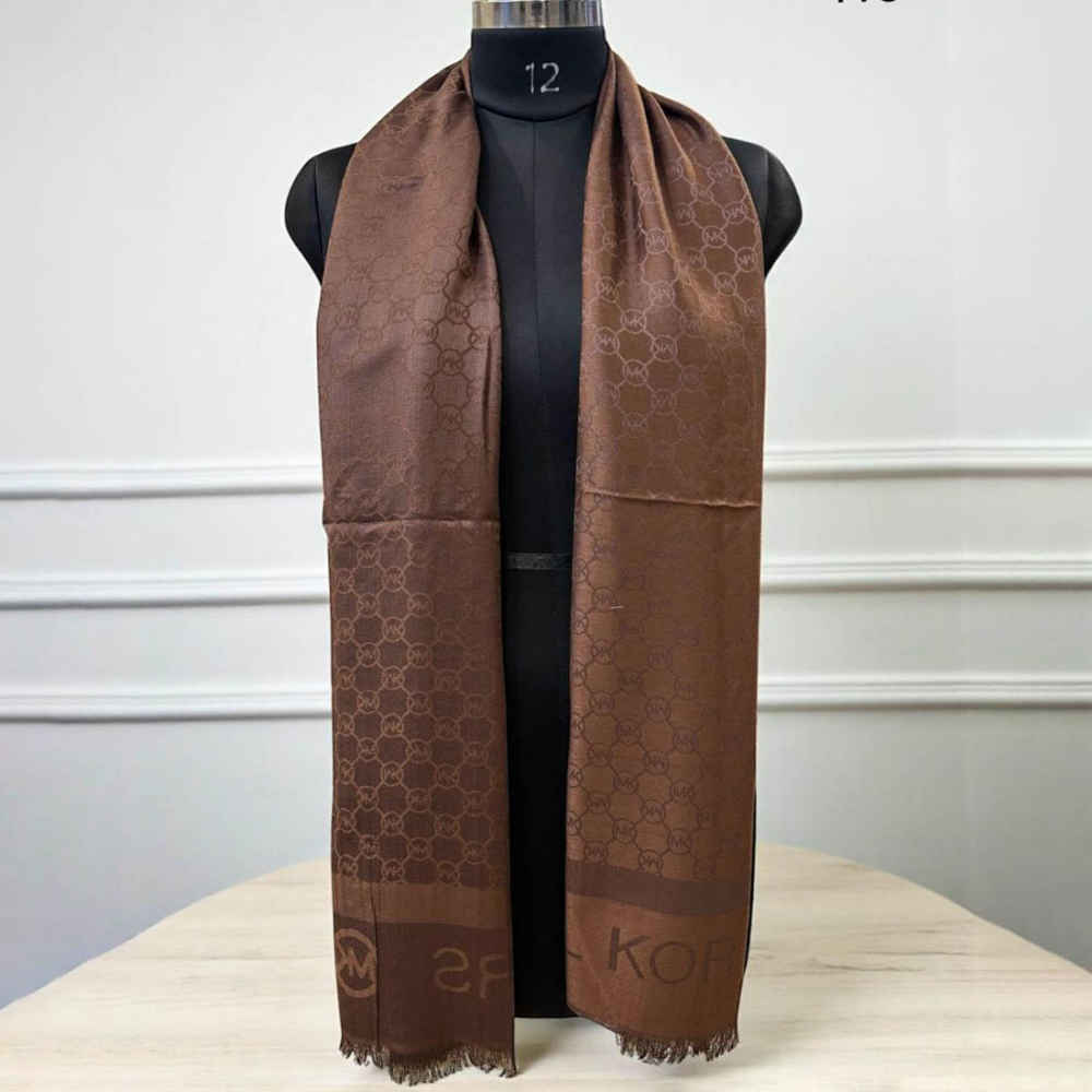 Michael Kors Brown Semi Woolen Stole-thumb-0