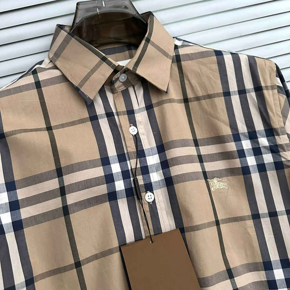 Burberry Checked Brown Premium Shirt-1