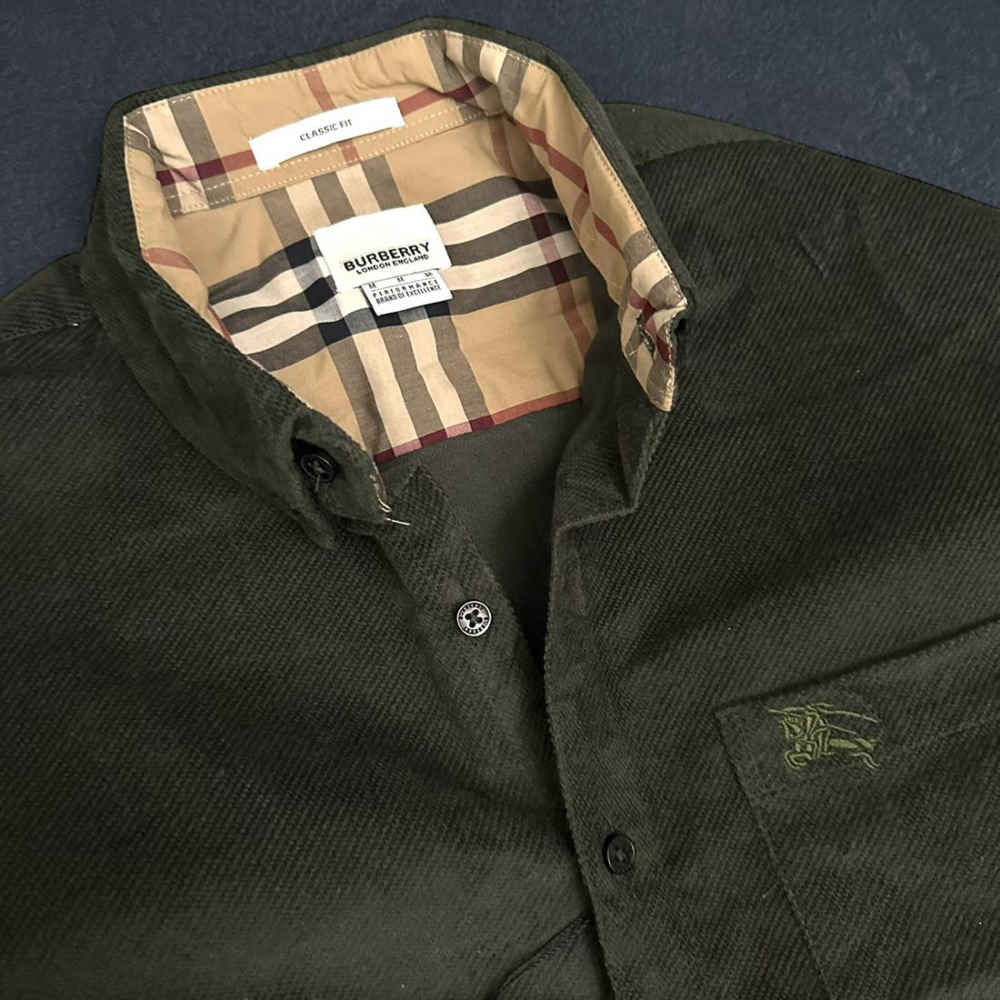 Burberry Green Premium Quality Shirt-thumb-2