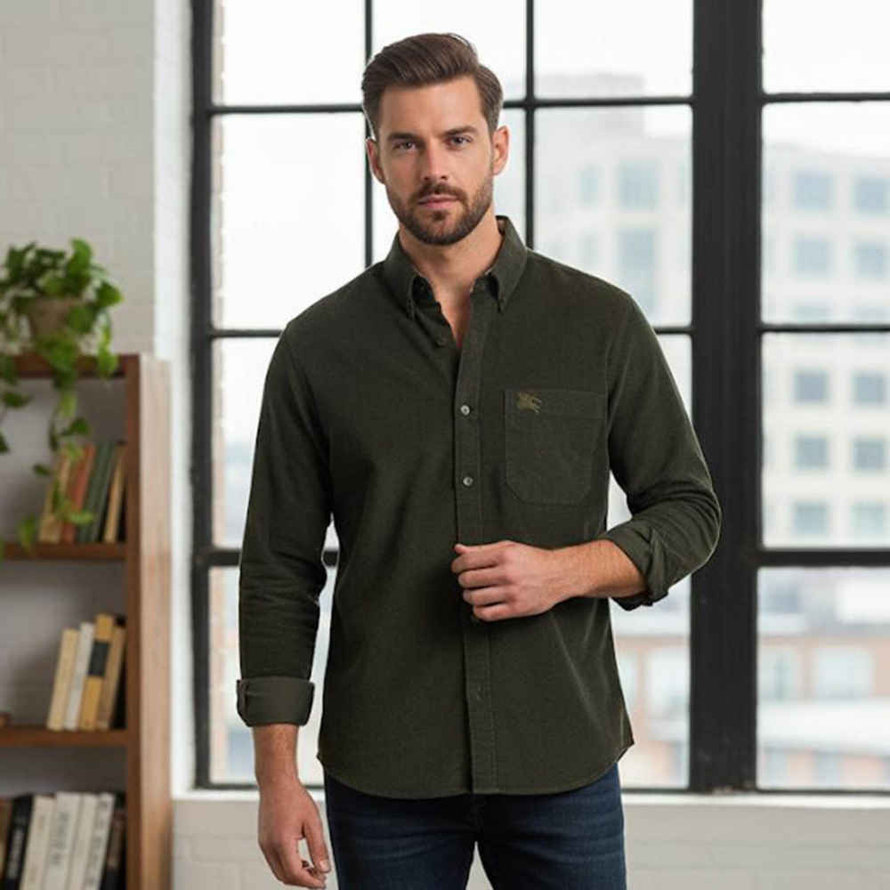 Burberry Green Premium Quality Shirt-thumb-0