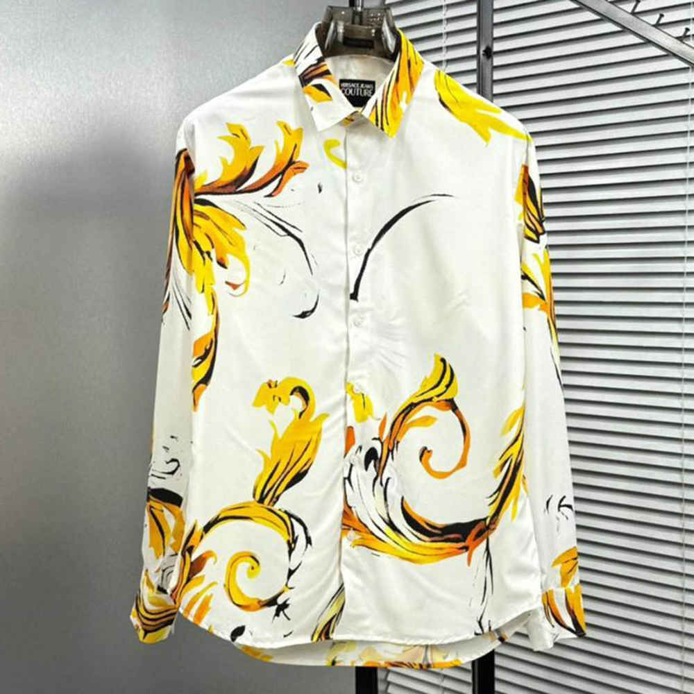 Versace White Premium Cotton Shirt-thumb-0