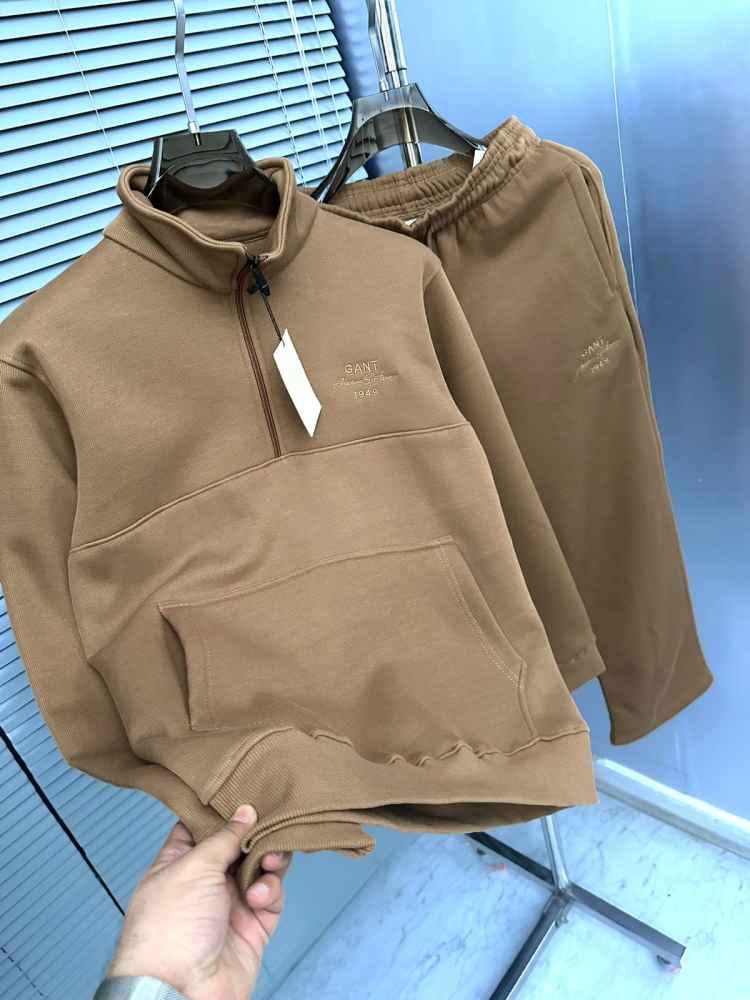 Gant Brown Premium Quality Warm Tracksuit-thumb-1