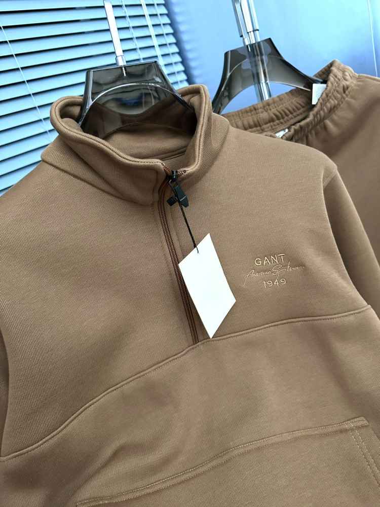 Gant Brown Premium Quality Warm Tracksuit-thumb-2
