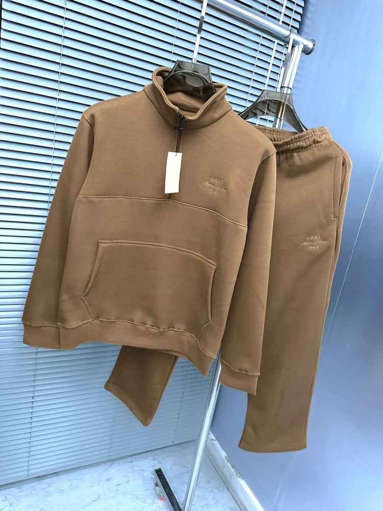 Gant Brown Premium Quality Warm Tracksuit-thumb-3