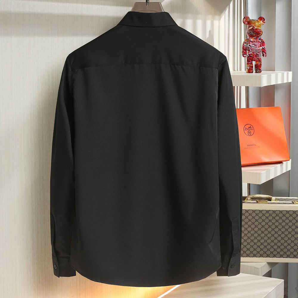 Balmain Embroidered Black Premium Cotton Shirt-2