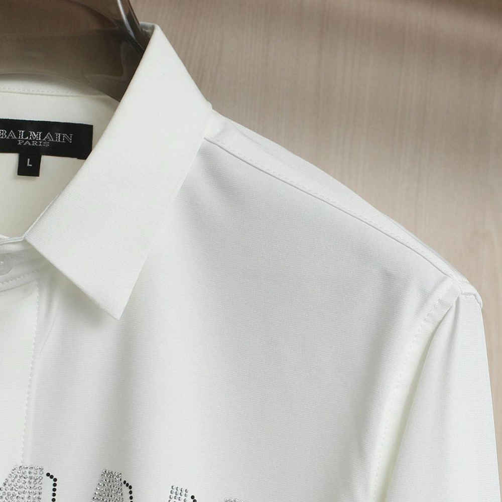 Balmain Embroidered White Premium Cotton Shirt-4