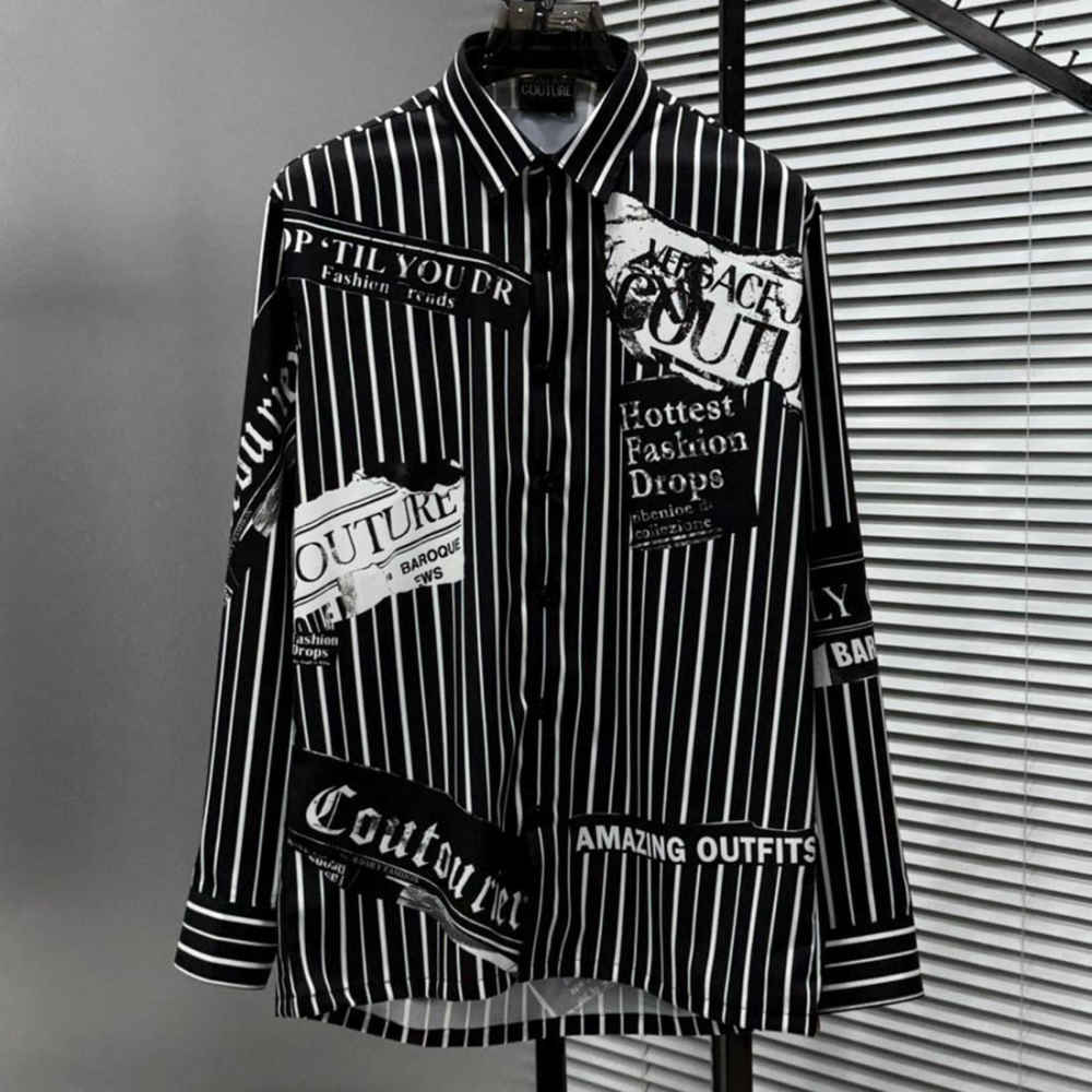 Versace Black Premium Cotton Shirt-1