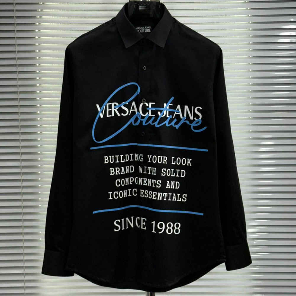 Versace Black Premium Cotton Shirt-1
