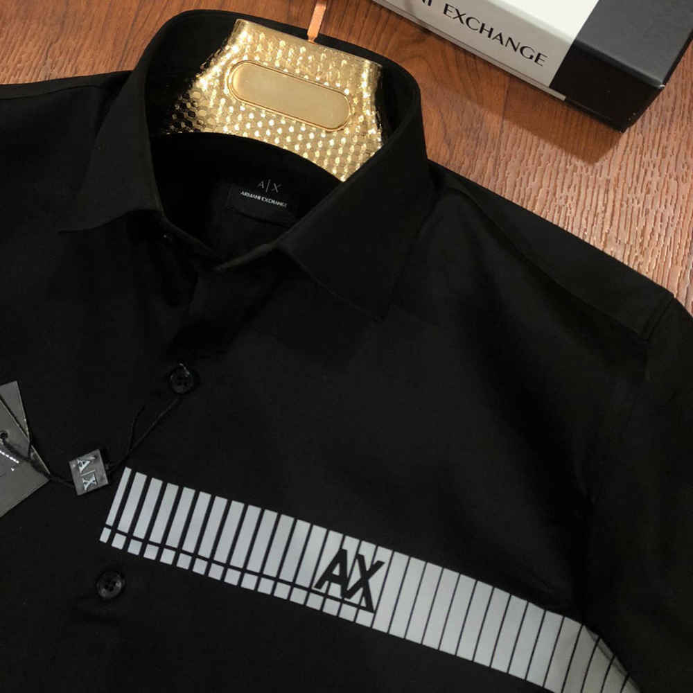 Armani Exchange Black Cotton Shirt-1