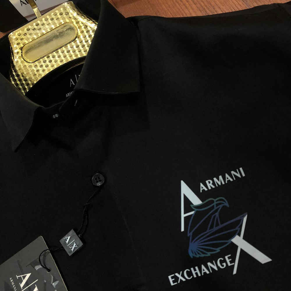 Armani Exchange Black Cotton Shirt-1