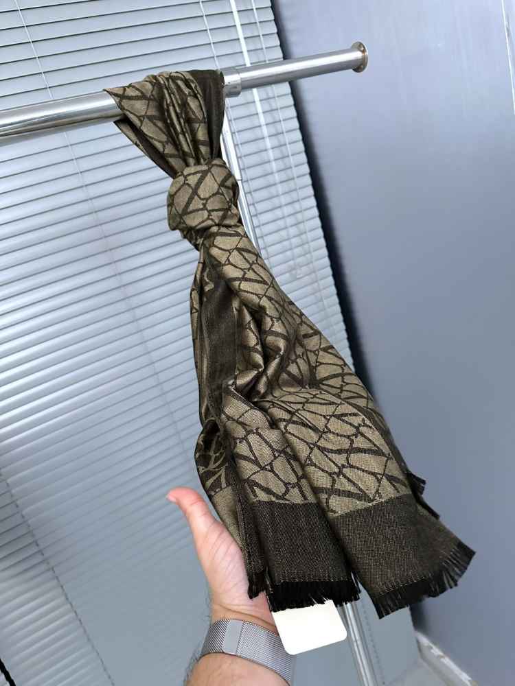 Valentino Designer Brown Silk Stole-2