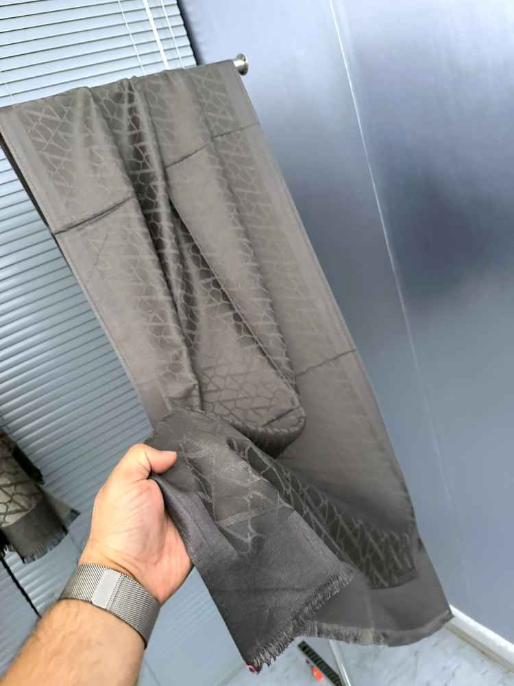 Valentino Designer Grey Silk Stole-thumb-0