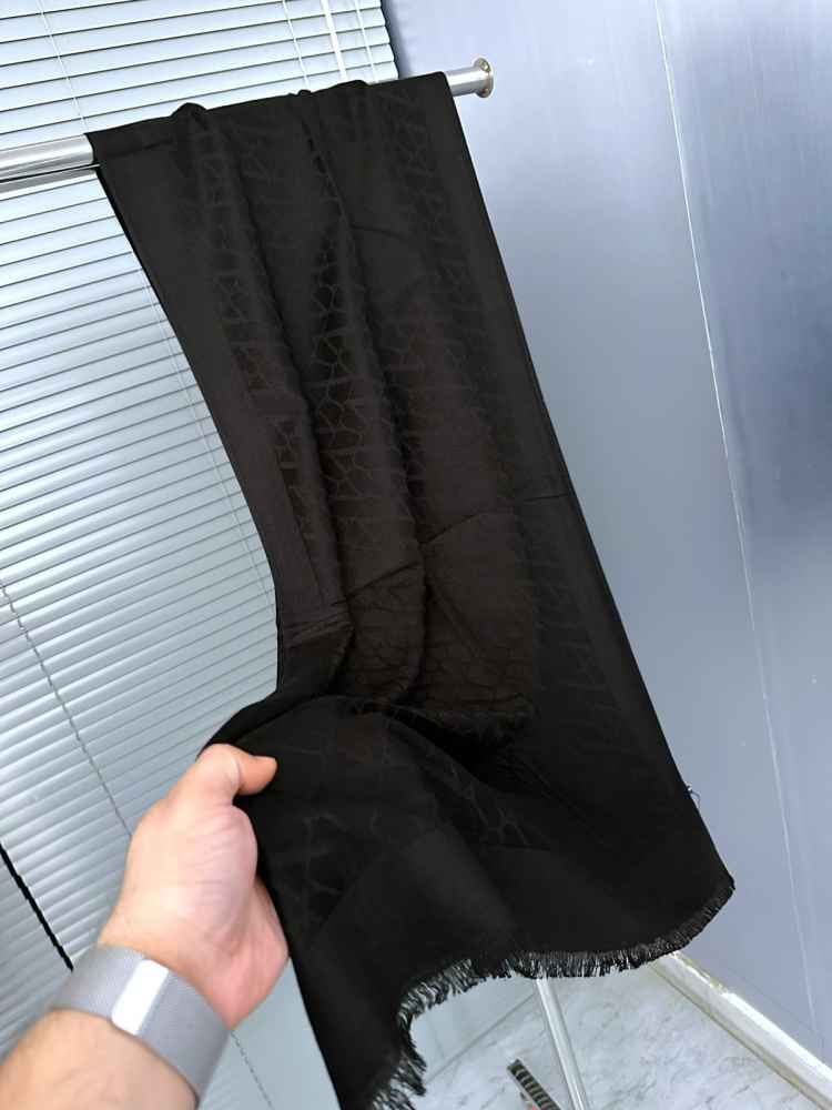 Valentino Designer Black Silk Stole-1