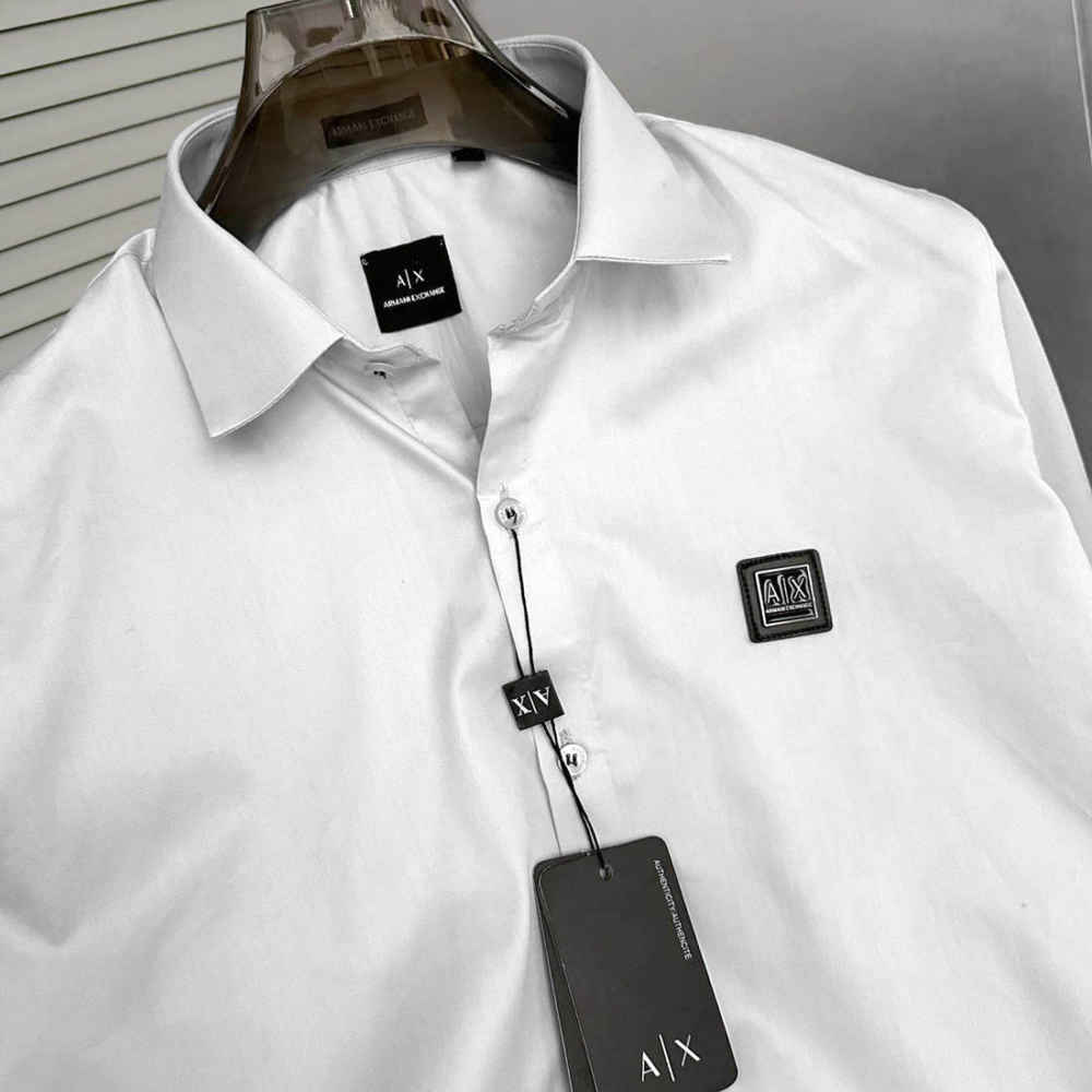 Armani Exchange White Cotton Shirt-1