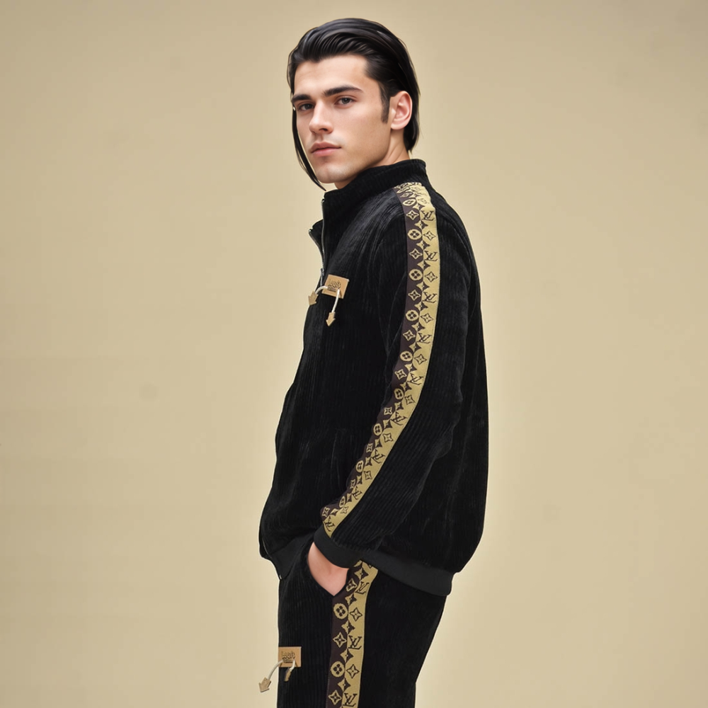 Louis Vuitton Monogram Black Premium Tracksuit-4