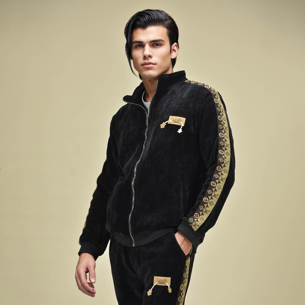 Louis Vuitton Monogram Black Premium Tracksuit-3