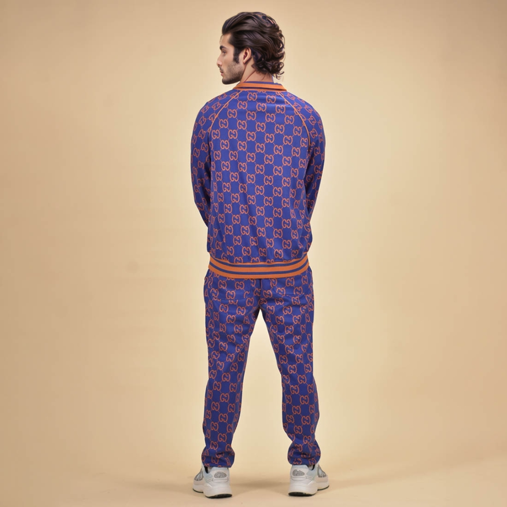 Gucci Blue Premium Quality Canvas Tracksuit-thumb-1