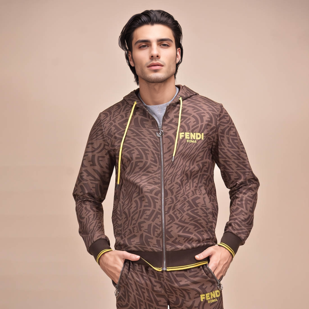 Fendi Brown Premium Quality Track Suit-6