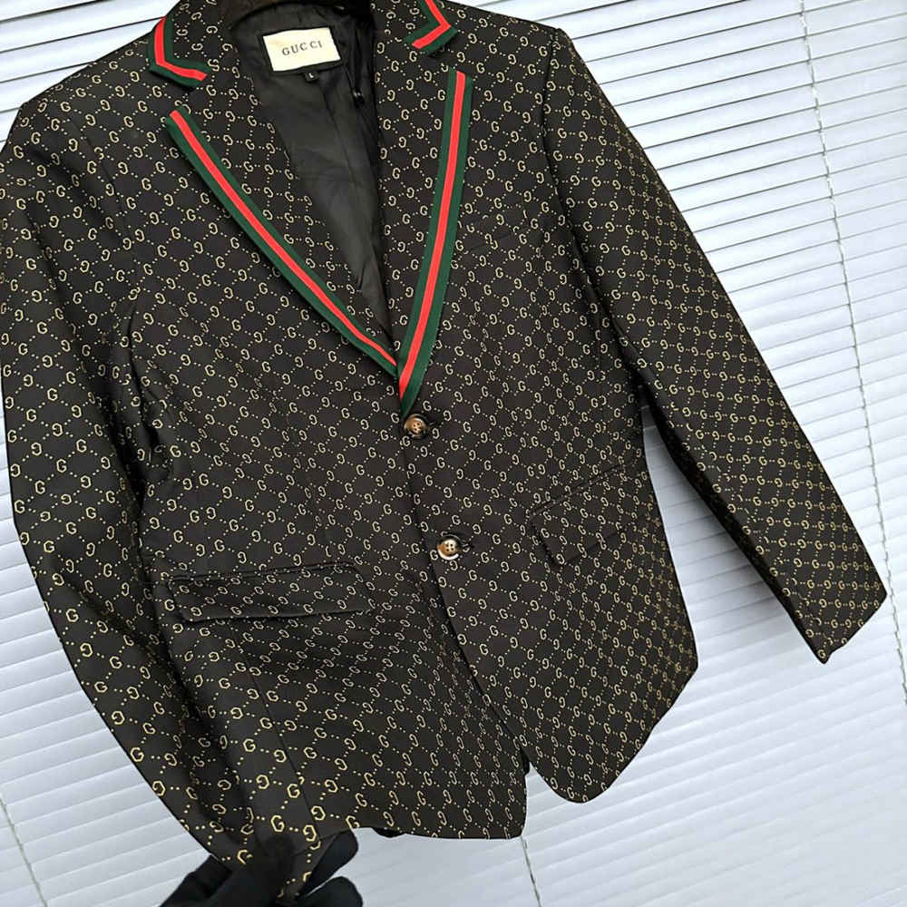 Gucci GG Canvas Black Single-Breasted Blazer-2