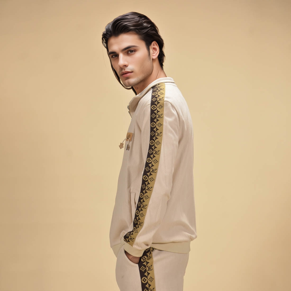 Louis Vuitton Monogram Cream Premium Tracksuit-4
