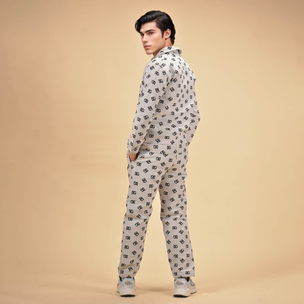 Dolce & Gabbana Monogram White Premium Luxury Tracksuit-thumb-1