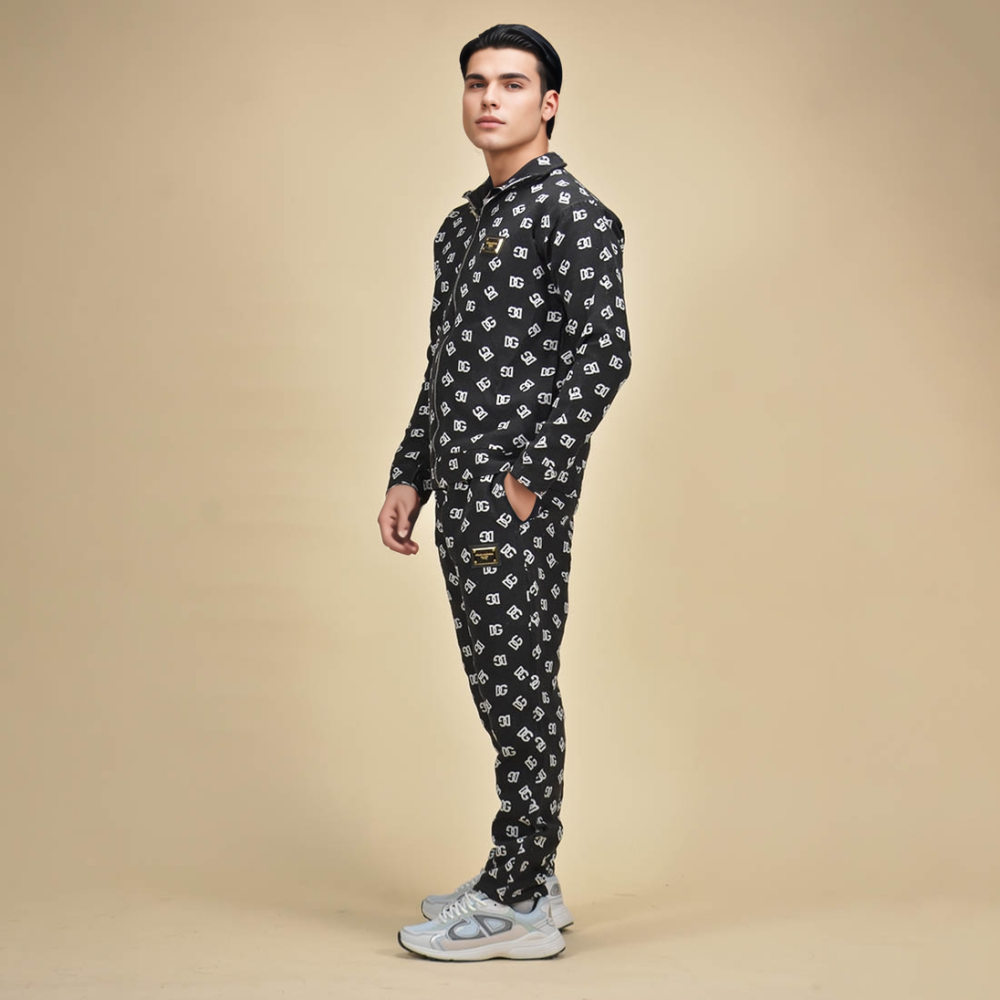 Dolce & Gabbana Monogram black Premium Luxury Tracksuit-thumb-2